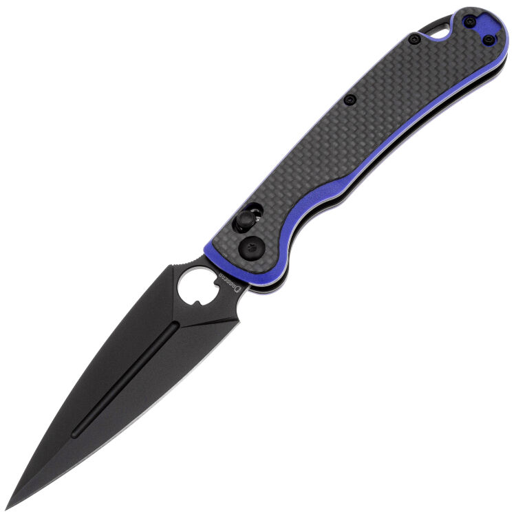 Нож Daggerr Arrow X-Lock DLC сталь D2 рукоять Blue G10/CF