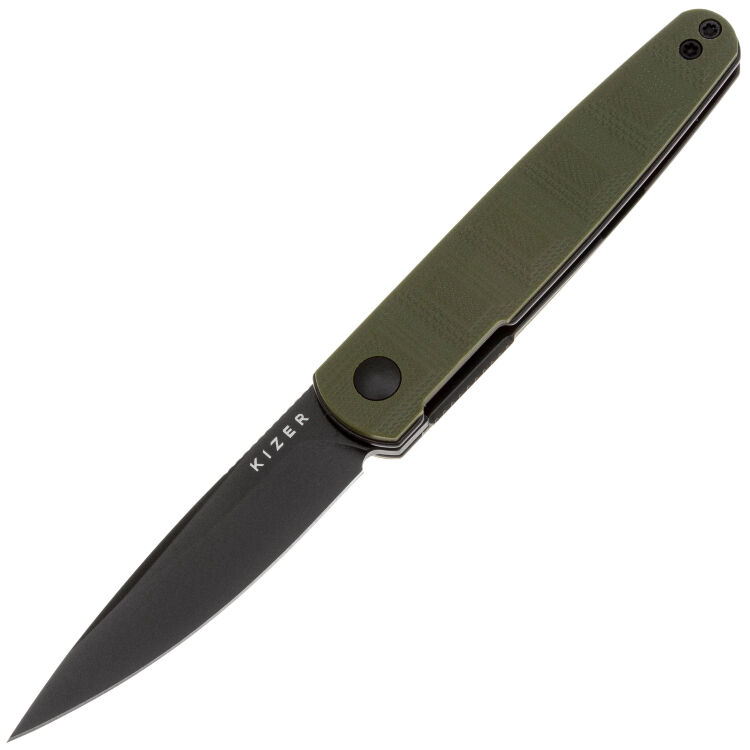 Нож Kizer Bamboo black сталь Nitro-V рукоять OD Green G10