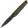 Нож Kizer Bamboo black сталь Nitro-V рукоять OD Green G10