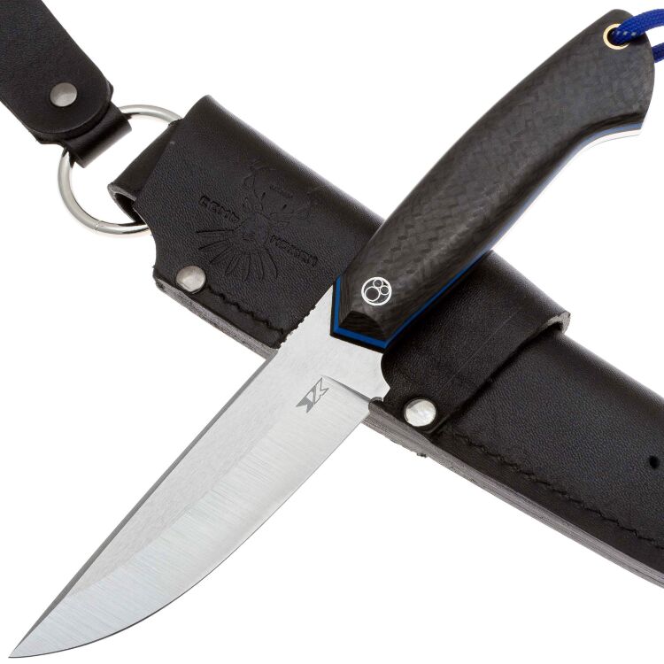 Нож 7 Ножей Айсберг сталь N690 рукоять Blue G10/Carbon Fiber