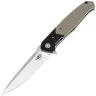 Нож Bestech Swordfish satin сталь D2 рукоять Black/Tan G10 (BG03B)