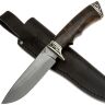 Нож 083М (120мм) сталь легированный булат рукоять мельхиор/корень ореха (Пампуха И.Ю.)