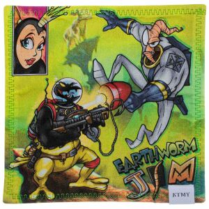 Хэнк (платок) Knife to meet You Earth Worm Jim 24*24см  (KTMY-EWJ)