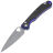 Нож Daggerr Sting X-Lock beadblast сталь VG-10 рукоять Blue G10/CF