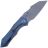 Нож WE Knife High-Fin stonewash сталь CPM-20CV рукоять Blue Titanium (WE22005-3)