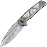 Нож WE Knife Sylox сталь Hugin Damasteel рукоять Beadblast Ti/Mother of Pearl (WE24027-DS1)