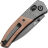 Нож Kansept Dako blackwash сталь S35VN рукоять Ti/Brown Micarta