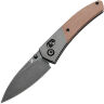 Нож Kansept Dako blackwash сталь S35VN рукоять Ti/Brown Micarta