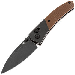 Нож Kansept Dako blackwash сталь S35VN рукоять Ti/Brown Micarta
