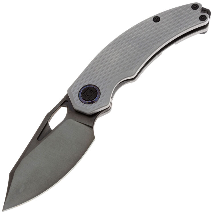 Нож Kunwu Compadre DLC сталь Vanax рукоять Diamond Texture Gray Ti