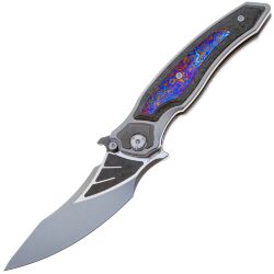 Нож Maxace XI cталь S110V рукоять Marble CF/ Gray Ti/ Timascus