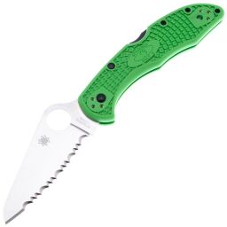 Нож Spyderco Salt 2 Serrated сталь LC200N рукоять Green FRN (C88FSGR2)