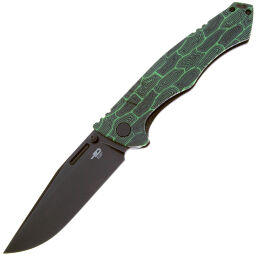 Нож Bestech Keen II Blackwash сталь S35VN рукоять Black-Green G10/Black Ti (BT2301E)