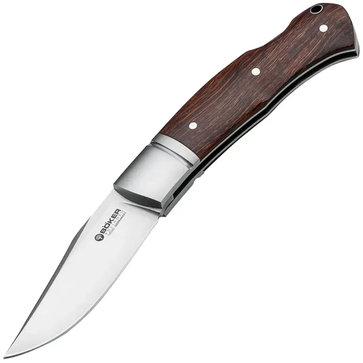 Нож Boker Boxer сталь N690 рукоять Stainless Steel/Desert Ironwood (111025)