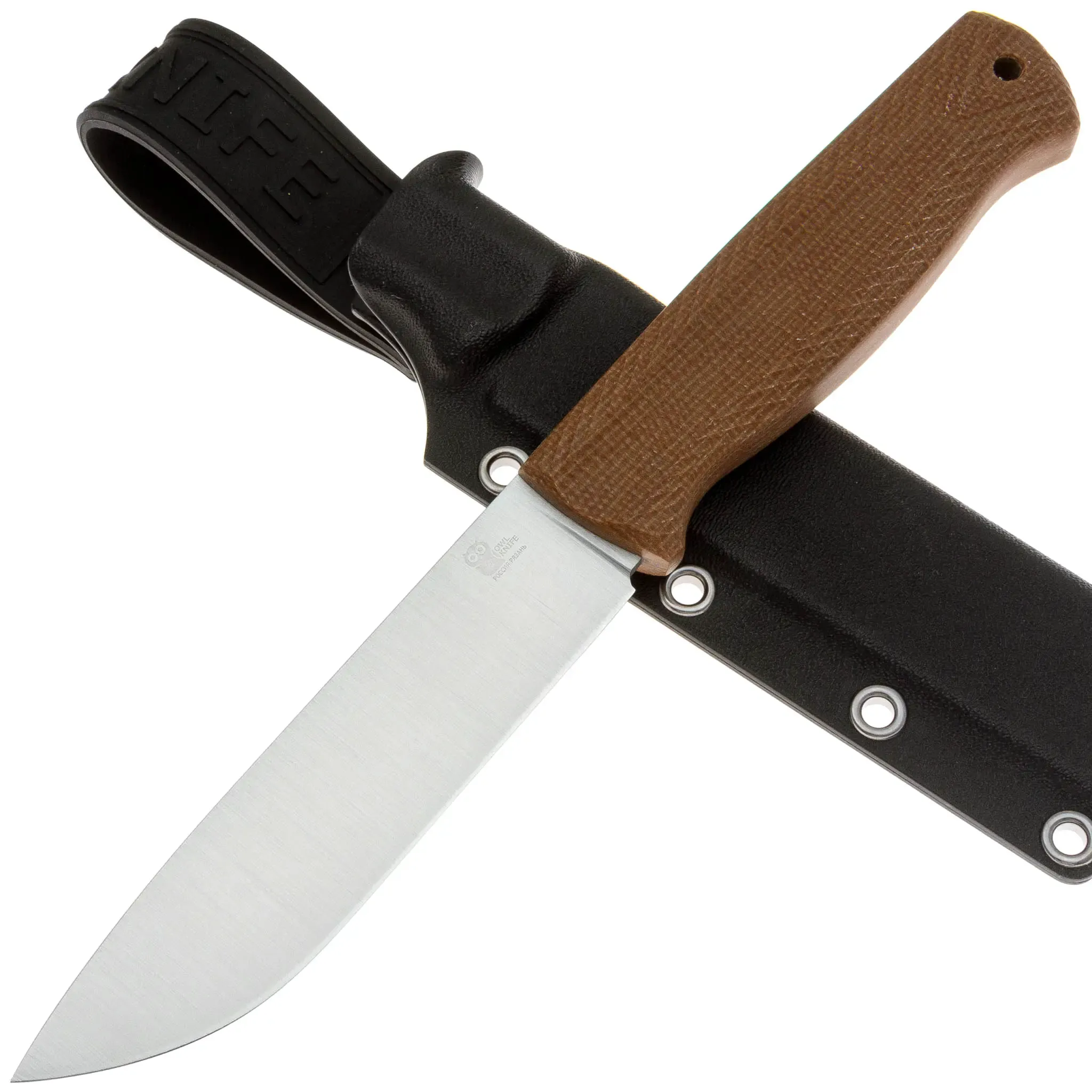 Купить Owl Knife Hoot-M N690 микарта орех — фикс для леса и лагеря