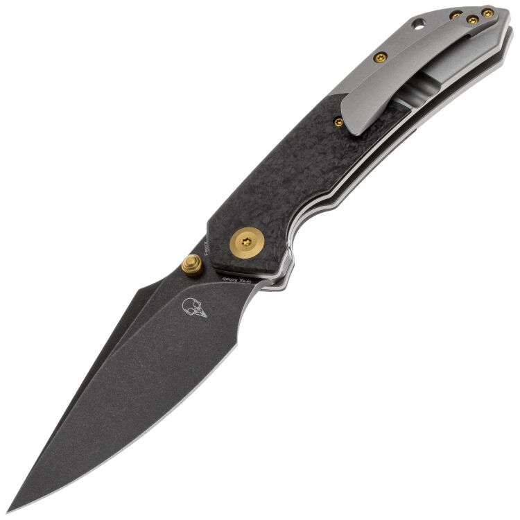 Нож Kansept Fenrir Left Handed blackwash сталь S35VN рукоять Shred CF/Titanium