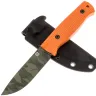 Нож HOT Knife Hoot OD camo сталь D2 рукоять Orange G10