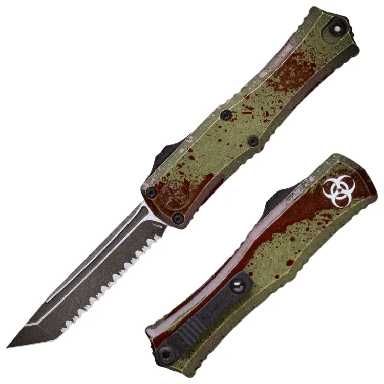 Нож Microtech Hera II Mini T/E Serrated Outbreak сталь M390MK рукоять Aluminium