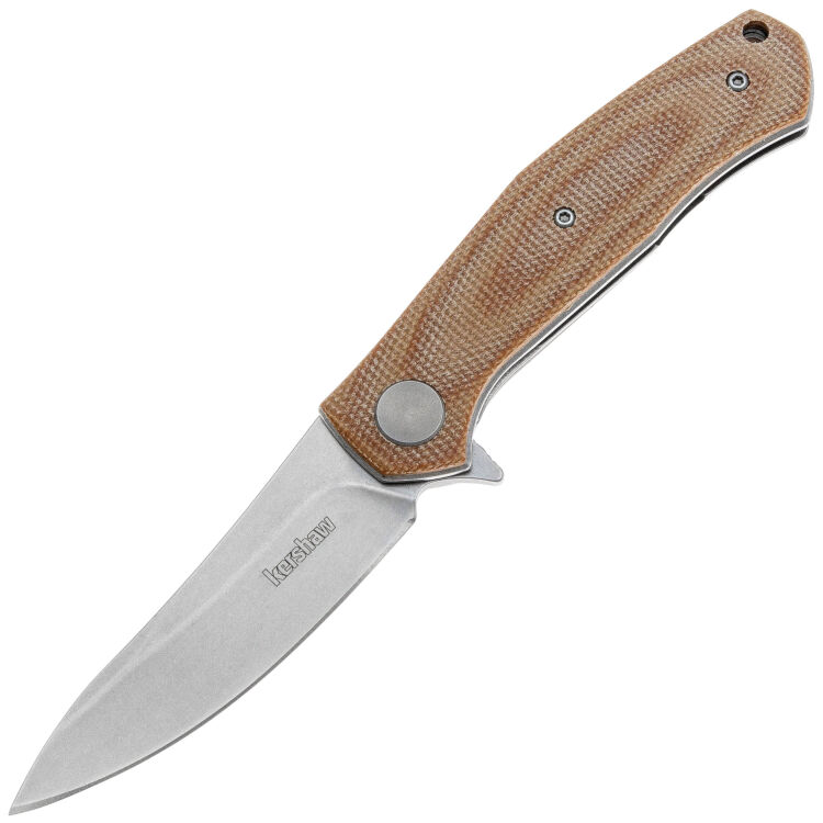 Нож Kershaw Concierge Stonewash cталь D2 рукоять Brown Micarta (4020MIB)