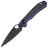 Нож Daggerr Sting X-Lock DLC сталь D2 рукоять Blue G10/CF