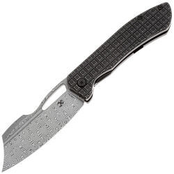 Нож Kansept Cybin сталь Damascus рукоять Blackwash Titanium/Frag Pattern