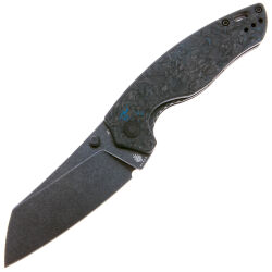 Нож Kizer Towser K Blackwash сталь Elmax рукоять Dark Matter Blue FatCarbon
