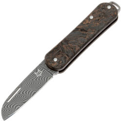 Нож FOX Vulpis 45 сталь DSC Damascus рукоять Dark Matter Copper FatCarbon (FX-VPDAM108 DMCO)
