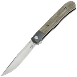 Нож Boker Plus Modern Trapper Uno satin сталь Nitro-V рукоять Green Micarta (01BO930)