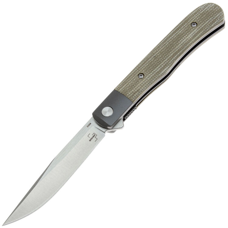 Нож Boker Plus Modern Trapper Uno satin сталь Nitro-V рукоять Green Micarta (01BO930)