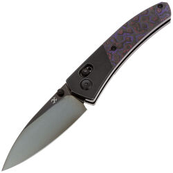 Нож Kansept Dako mirror DLC сталь S35VN рукоять Ti/Purple Haze FatCarbon