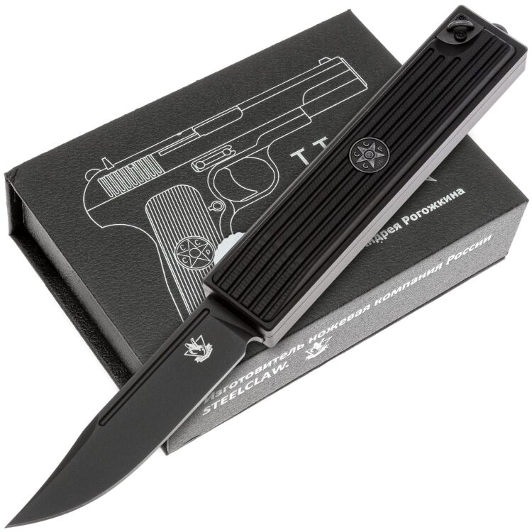 Нож Steelclaw TT-2 Black сталь D2 рукоять G10/алюминий