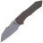Нож We Knife High-Fin stonewash сталь CPM-20CV рукоять Tiger Striped Flamed Titanium (WE22005-4)