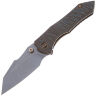 Нож We Knife High-Fin stonewash сталь CPM-20CV рукоять Tiger Striped Flamed Titanium (WE22005-4)