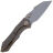 Нож We Knife High-Fin stonewash сталь CPM-20CV рукоять Tiger Striped Flamed Titanium (WE22005-4)