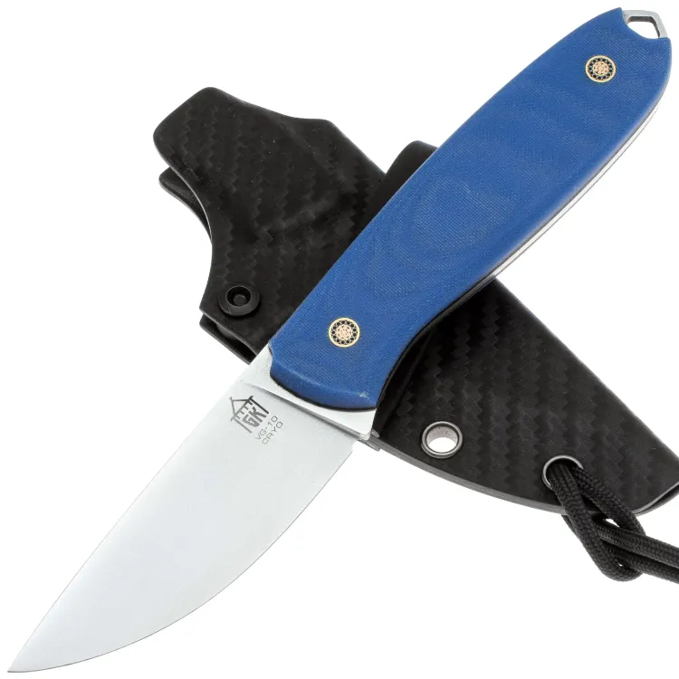 Нож Град Горький Шейный сталь VG-10 рукоять Blue Micarta
