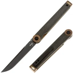 Нож Boker Plus Kaizen black сталь D2 рукоять Green Canvas Micarta (01BO391) Нож Boker Plus Kaizen black сталь D2 рукоять Green Canvas Micarta (01BO391)
