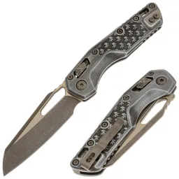 Нож Microtech MSI Ram-Lok bronze apocalyptic сталь M390MK рукоять Brushed Metal Claw Aluminium