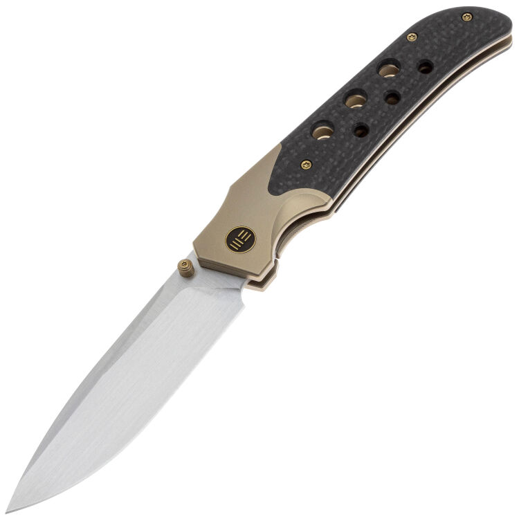 Нож WE Knife WE-Guthrie satin сталь 20CV рукоять Champagne Ti/Twill CF (WE23072B-2)