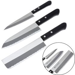 Набор из 3-х кухонных ножей Fuji Cutlery Giftset-B сталь Stainless steel рукоять пластик