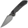 Нож Kansept Fenrir Button Lock сталь Damascus рукоять Twill CF/Blackwash Aluminum