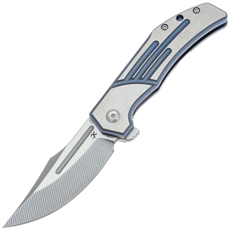 Нож Kansept Orion satin сталь S35VN рукоять Gray/Blue Satin Titanium