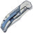 Нож Kansept Orion satin сталь S35VN рукоять Gray/Blue Satin Titanium