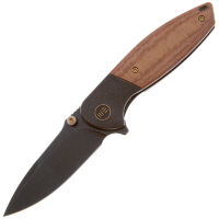 Нож WE Knife Nitro Mini blackwash сталь CPM-20CV рукоять Black Ti/Brown Linen Micarta (WE22015-4)