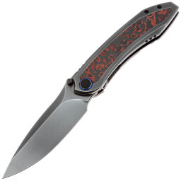 Нож WE Knife Winsome polished gray сталь M390 рукоять Gray Ti/Lava Flow FatCarbon (WE23092-4)