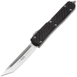 Нож Microtech Ultratech T/E satin Signature сталь M390 рукоять Black Aluminum/CF (123-4CFS)