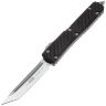 Нож Microtech Ultratech T/E satin Signature сталь M390 рукоять Black Aluminum/CF (123-4CFS)