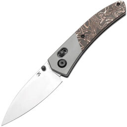 Нож Kansept Dako stonewash сталь S35VN рукоять Ti/Copper Carbon Fiber