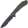 Нож Daggerr Wocket DL blackwash serrated сталь 8Cr14MoV рукоять Olive FRN