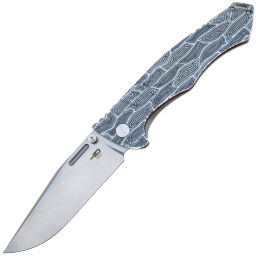 Нож Bestech Keen II Satin/Stonewash сталь S35VN рукоять Black-White G10/Gray Ti (BT2301C)