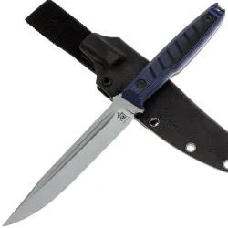Нож Град Горький Шторм сталь AUS-10Co рукоять Black/Blue G10